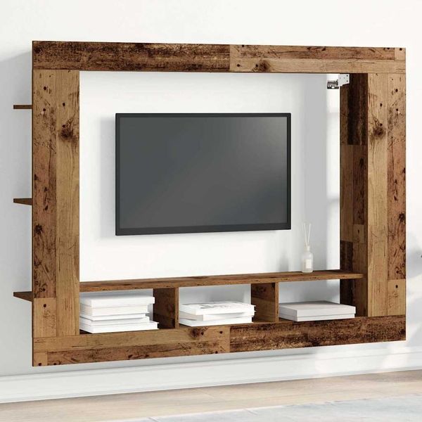 vidaXL TV-Schränk Wandmontiert Altholz 152 x 22 x 113 cm Holzwerkstoff 861997
