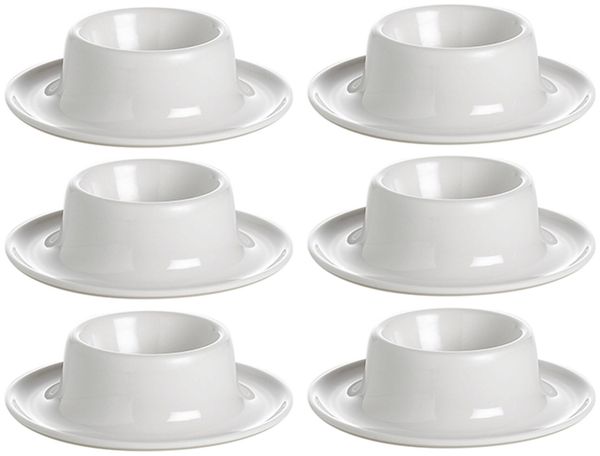 GIMEX Eierbecher Eierbecher Weiss Melamin 6er Set, (6-tlg)