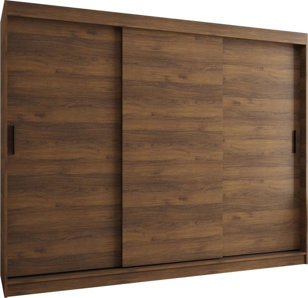 ABIKS MÖBEL Schwebetürenschrank RUBINO T 250 Schlafzimmerschrank mit Schiebetüren Kleiderstange Regale