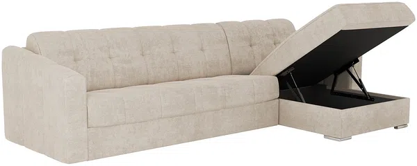 Vente-unique - DARIELO Sofa Stoff Beige - B 223 cm152 cm x H 90 cm x L 295 cm Bild 6