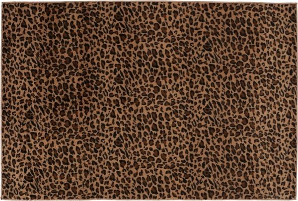 BOLTZE Designteppich Bodenteppich Leoparden Design Teppich braun schwarz 150x100 cm