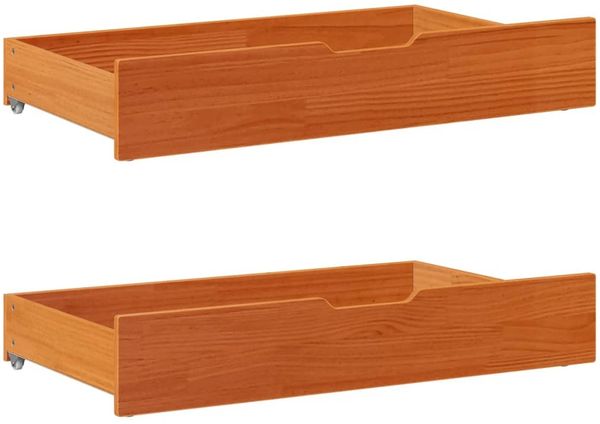 vidaXL Massivholzbett ohne Matratze Wachsbraun 160x200 Kiefernholz 3301706 Bild 6