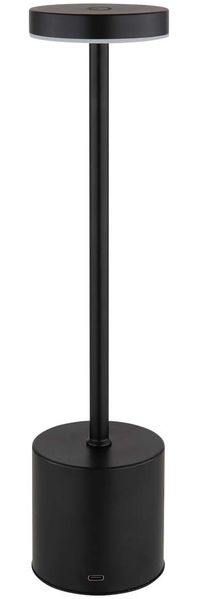 LED Tischleuchte, Metall, schwarz, Touchdimmer, Akku, H 34,3 cm Bild 8