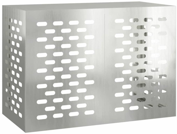 vidaXL Klimaanlagenabdeckung Silber 100 x 50 x 70 cm Verzinkter Stahl 865902