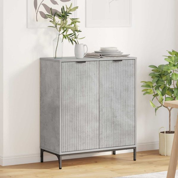vidaXL Sideboard Beton Grau 69,5 x 33 x 82 cm Holzwerkstoff 883427