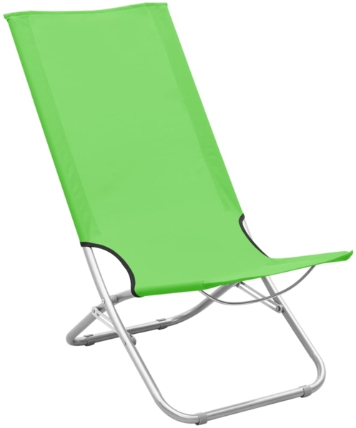 vidaXL Klappbare Strandstühle 2 Stk. Grün Stoff 310379