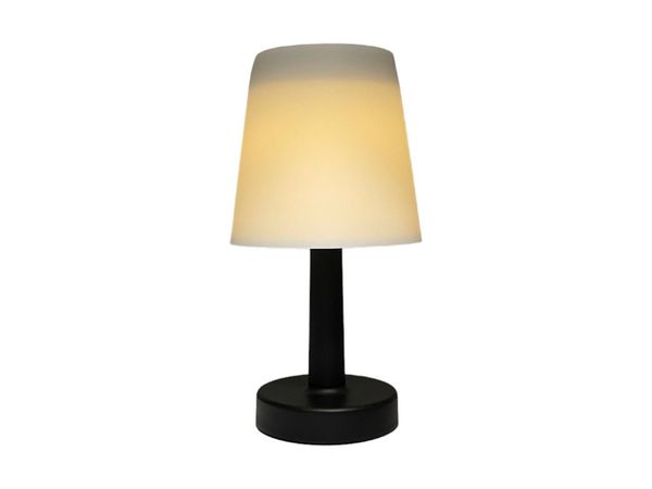Coen Bakker Deco BV LED Solarleuchte, LED, warmweiß, Tischleuchte matt weiß schwarz Sensor 11x23cm