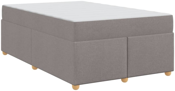 vidaXL Bettrahmen mit Matratze Taupe 120 x 190 cm Stoff 3399346