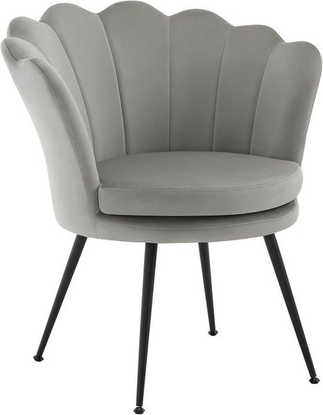 Woltu Relaxsessel, Sessel Wohnzimmer in Blumenform, mit Samtbezug Metallbeinen