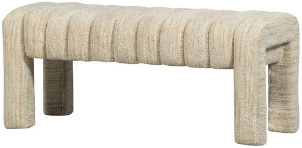 Bank Frex - Bouclé-Stoff Natur, 110 cm