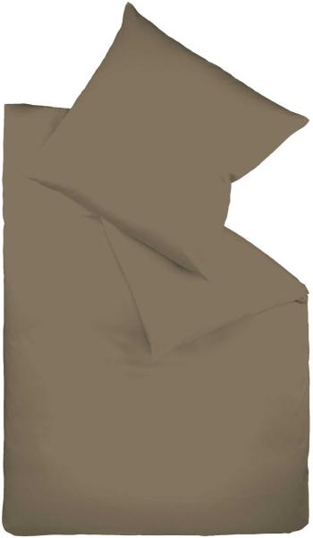 Fleuresse Mako-Satin-Bettwäsche colours espresso 8031 Größe 200x220 cm + 2 Kissenbezüge 80x80 cm