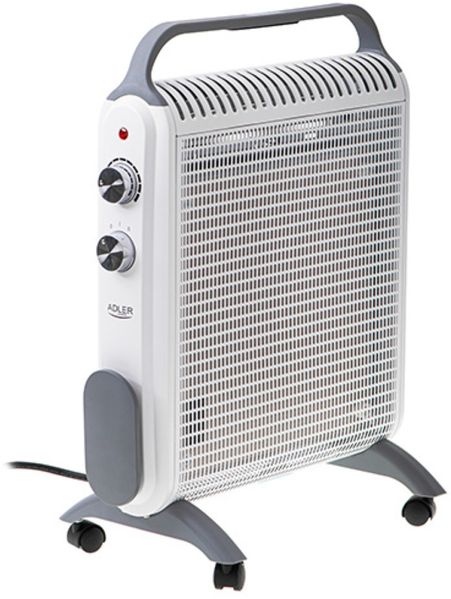 Adler AD 7750 Konvektorheizkörper 2000W mit 2 Heizstufen - Weiß/Grau