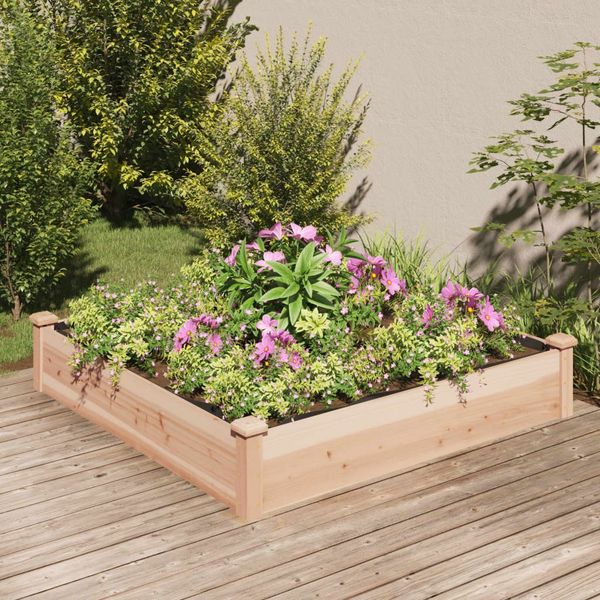 vidaXL Hochbeet mit Einsatz 120x120x25 cm Massivholz Tanne 364292