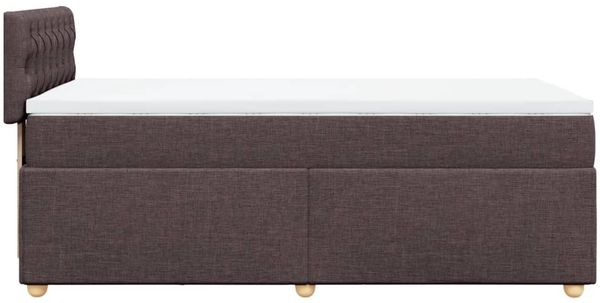 vidaXL Boxspringbett mit Matratze Dunkelbraun 100x200 cm Stoff 3288901 Bild 7