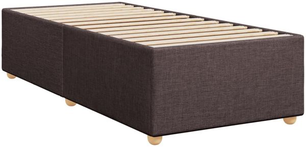 vidaXL Boxspringbett mit Matratze Dunkelbraun 100x200 cm Stoff 3288901 Bild 9