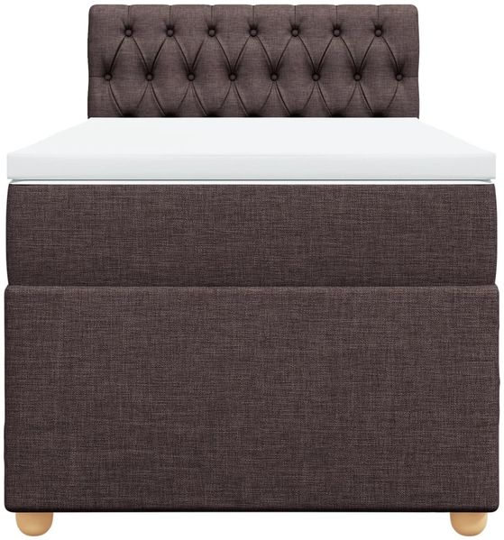 vidaXL Boxspringbett mit Matratze Dunkelbraun 100x200 cm Stoff 3288901 Bild 6