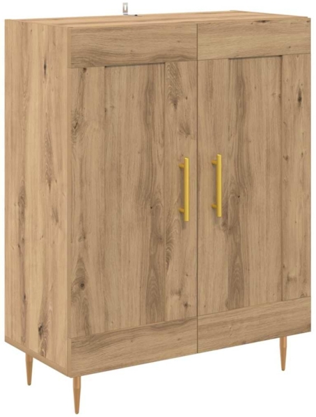 vidaXL Sideboard Artisan-Eiche 69,5 x 34 x 90 cm Verbundholz und Eisen 881595
