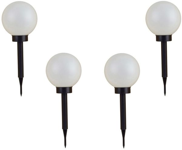 4er-Set LED-Solar-Kugelleuchte Kugellampe Leuchtkugel Solarlampe Lichtkugel
