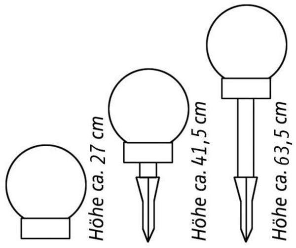 4er-Set LED-Solar-Kugelleuchte Kugellampe Leuchtkugel Solarlampe Lichtkugel Bild 5