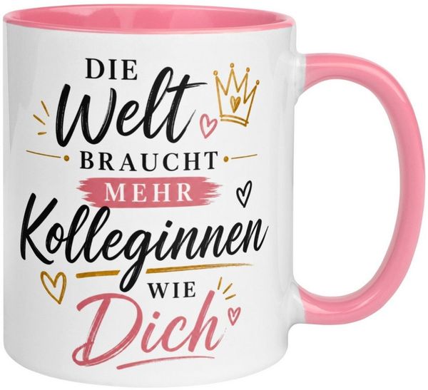 Momentals Tasse Beste Kollegin – Die Welt braucht mehr Kolleginnen wie Dich – Geschenk, Gratis Versand · Links-&Rechtshänder · Spülmaschinenfest