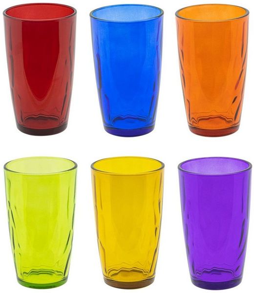 Haushalt International Gläser-Set Trinkgläser Wassergläser Saftgläser ca. 320ml, Glas, 6-teilig, spülmaschinengeeignet