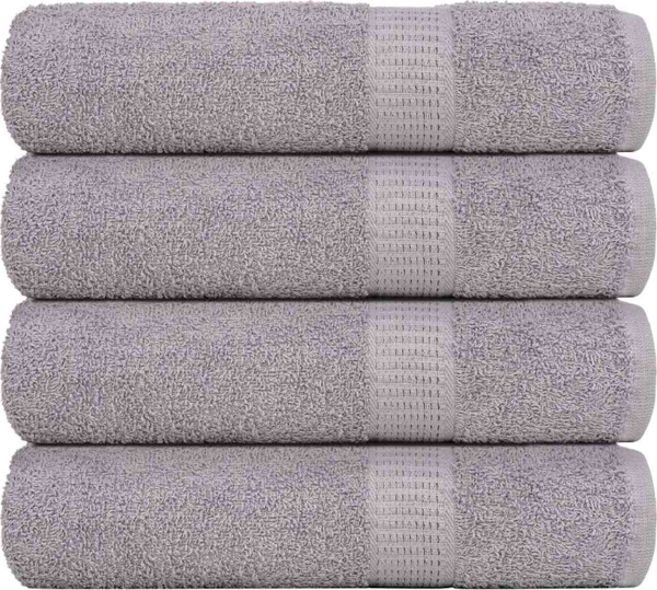 Duschtücher 4 Stk. Grau 70x140 cm 360 g/m² 100% Baumwolle 136834