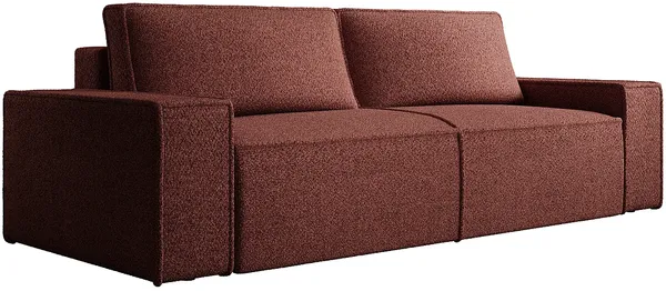 Vente-unique - AMELIA Sofa Stoff Rot - B 102 cm x H 85 cm x L 257 cm