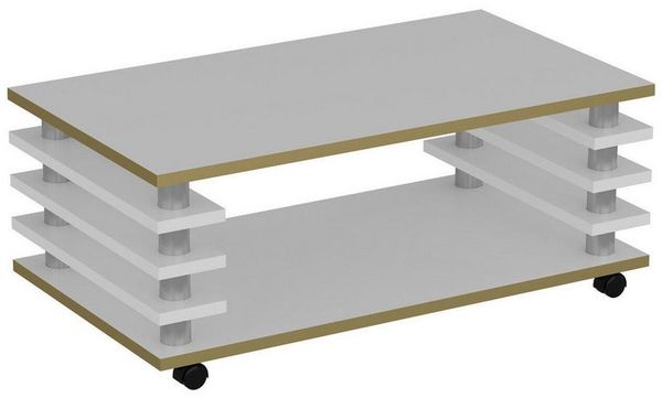 Homeline Couchtisch Couchtisch Hochglanz oder matt schwarz-weiß oder Eiche 115x65 cm