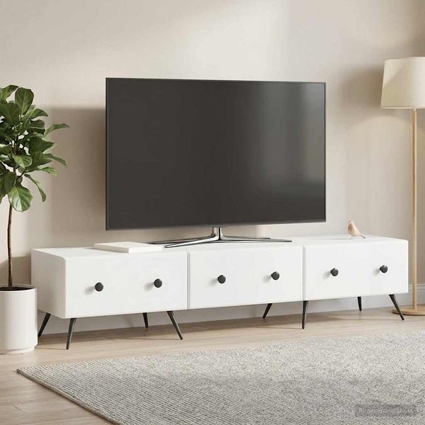 vidaXL TV-Schränk mit Schubladen Weiß 147 x 34,5 x 30 cm Holzwerkstoff 895625