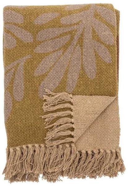 Wolldecke Bloomingville Decke LARK Gelb 130x160 cm, Bloomingville