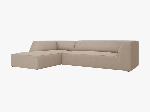 Micadoni 4-Sitzer Modular Sofa Ruby Links Strukturierter Stoff Ottawa Dunkelbeige Bild 2