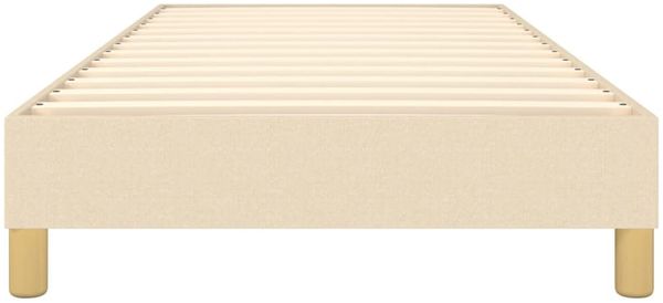 vidaXL Polsterbett, Stoff, 25,0 cm, Creme, 100x200 cm, mit Lattenrost, Natur Bild 5