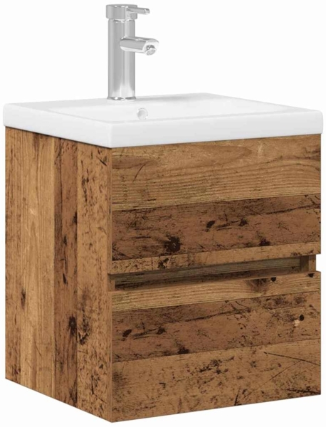 vidaXL Waschbeckenunterschrank Schwarz Eichen-Optik 41 x 39 x 62 cm 3333144