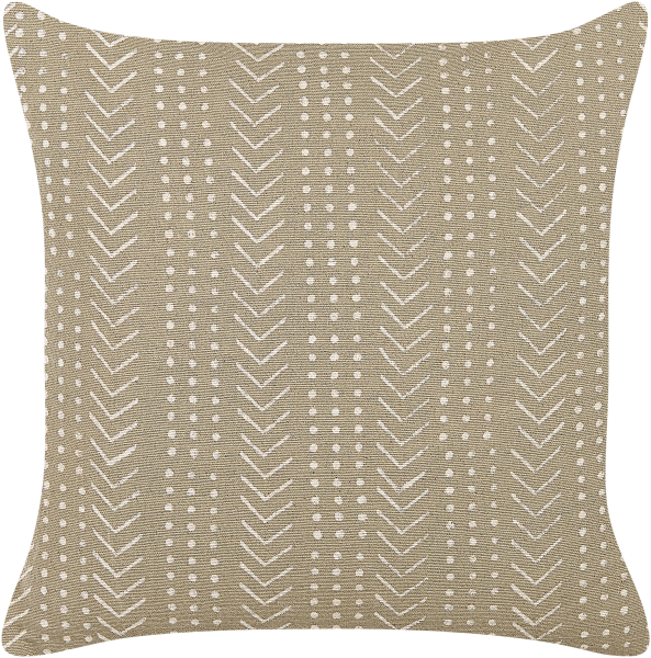 Dekokissen SENECIO Baumwolle 45 x 45 cm Geometrisches Muster Blockdruck Beige