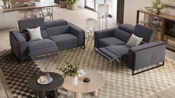 Sofanella Zweisitzer MANZANO Stoffsofa Couchgarnitur Sofa in Rot Bild 7