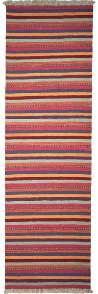 Looma 'Manouchehr' Kelim Gashgai handgewebt, Schurwolle Bunt, 62x204 cm