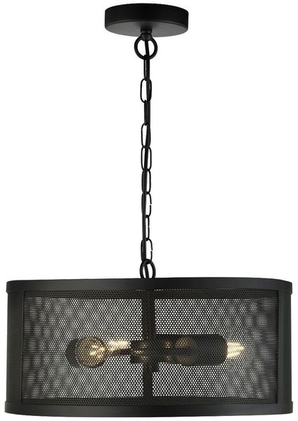 Hängeleuchte, Käfig Optik, schwarz, Höhe 150 cm