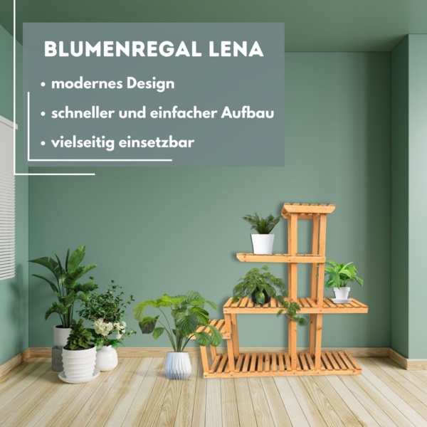 Coemo Blumenregal Lena Pflanzenständer mit 5 Ebenen Blumenständer Pflanzenregal Bild 4