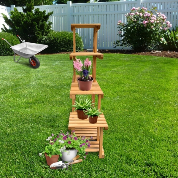 Coemo Blumenregal Lena Pflanzenständer mit 5 Ebenen Blumenständer Pflanzenregal Bild 7
