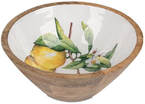 formano Servierschale Zitronen, Mangoholz, Lebensmittelecht, Natur, Zitronen, H: 10.5cm