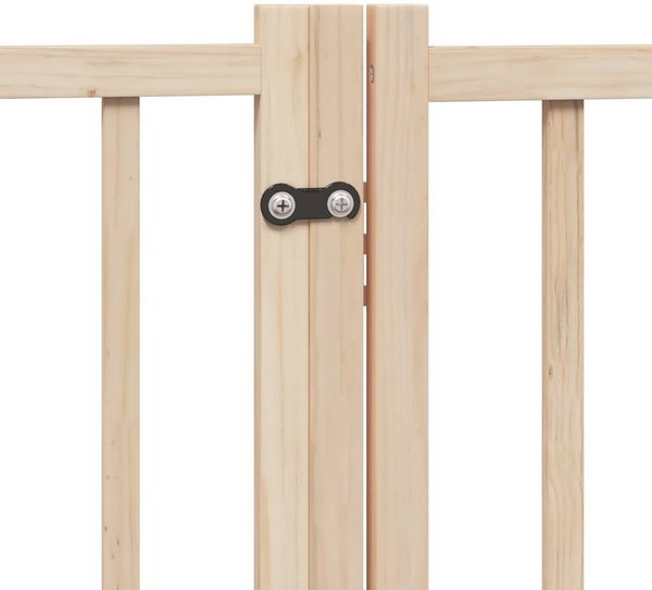 vidaXL 4-tlg. Hundetor mit Tür Faltbar 320 cm Massivholz Tanne 352273 Bild 9
