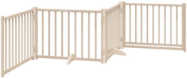 vidaXL 4-tlg. Hundetor mit Tür Faltbar 320 cm Massivholz Tanne 352273 Bild 6