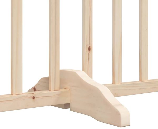 vidaXL 4-tlg. Hundetor mit Tür Faltbar 320 cm Massivholz Tanne 352273 Bild 8