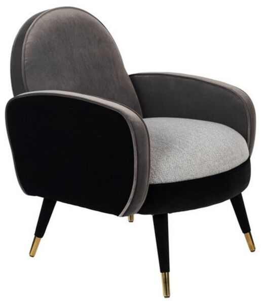 Zuiver Sessel Retro Sessel Cocktailsessel SAM Schwarz Lounger