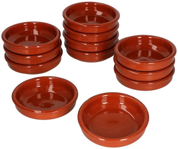 MamboCat Tapas-Schale 12er Set Cazuela Ton-Schale Bruno Ø10,2cm Größe XS, Ton