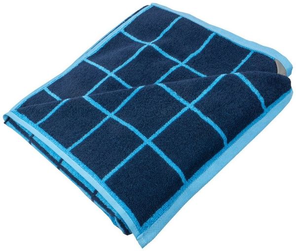 Egeria Duschtuch Karino, Frottier (1-St), modern kariert, hellblau, dunkelblau Bild 2