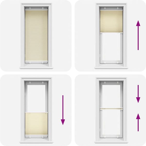 vidaXL Plissee Creme 55x150 cm Stoffbreite 54,4 cm Polyester 4015287 Bild 5