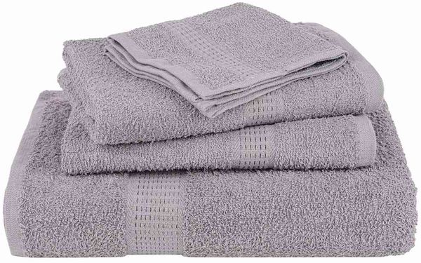 vidaXL Badetücher FROGN 10 Stk. Grau 100x150 cm 360 g/m² 136838 Bild 4