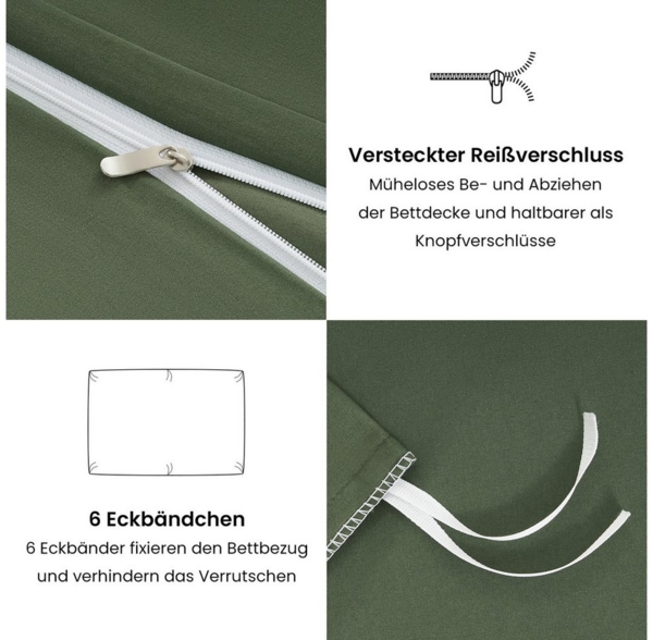 Topfinel Bettwäsche 135x200cm, Seersucker Bettwäsche-Sets, bügelfrei, allergiker, kühlende, 100% Mikrofaser, 2 teilig, Pflegeleicht, kuschelig, weich, Winter Sommer Herbst bedding set Bild 2