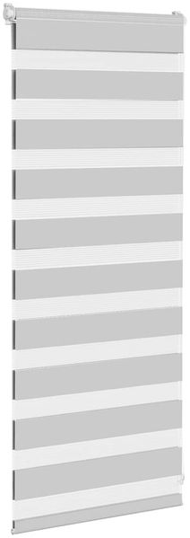 vidaXL Doppelrollo Hellgrau 60x100 cm Stoffbreite 55,9 cm Polyester 4014409 Bild 3